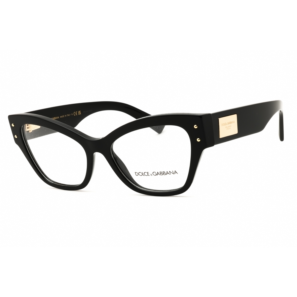 Dolce & Gabbana DG3404 Eyeglasses Black Acetate Cat-Eye